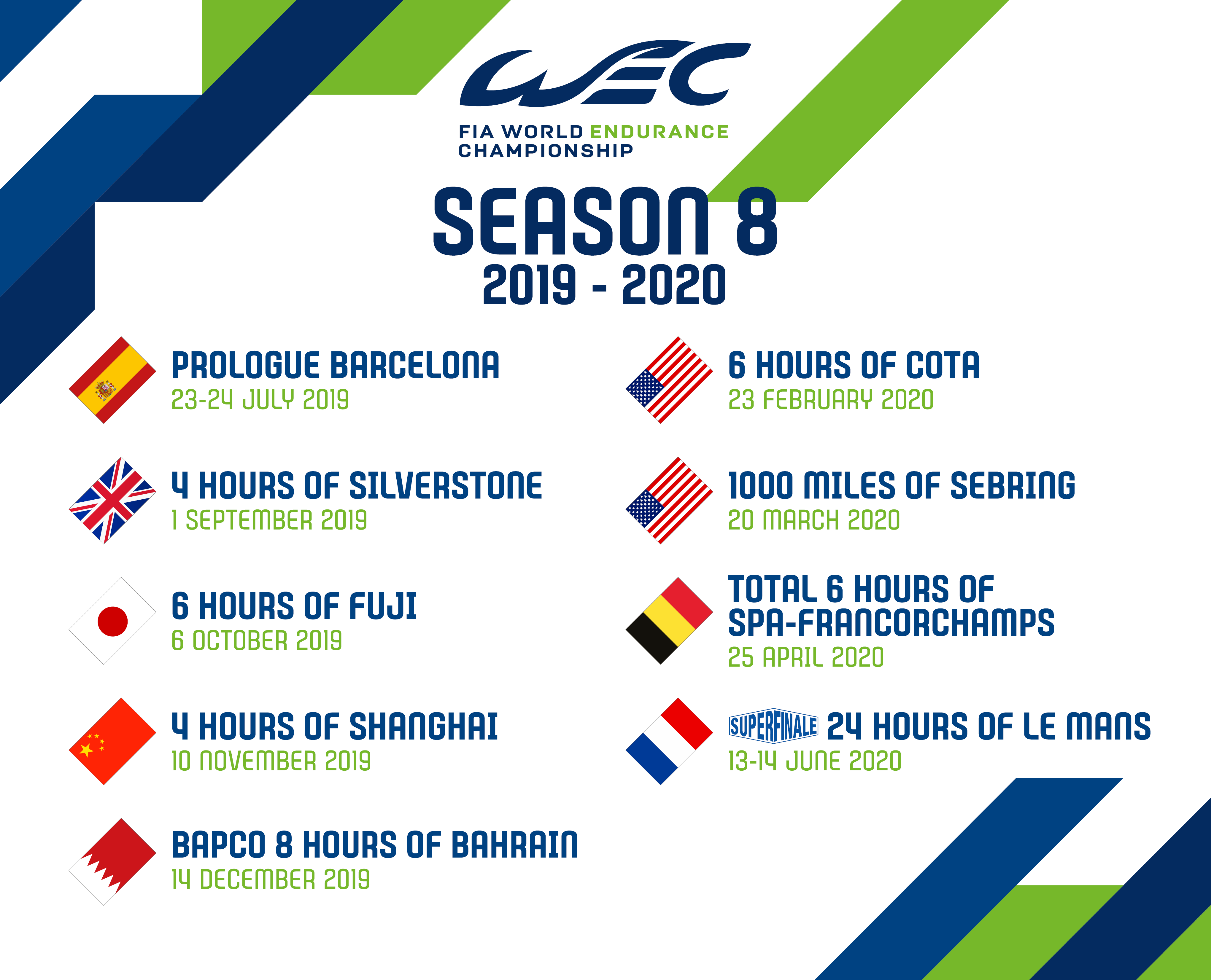 Calendar FIA World Endurance Championship