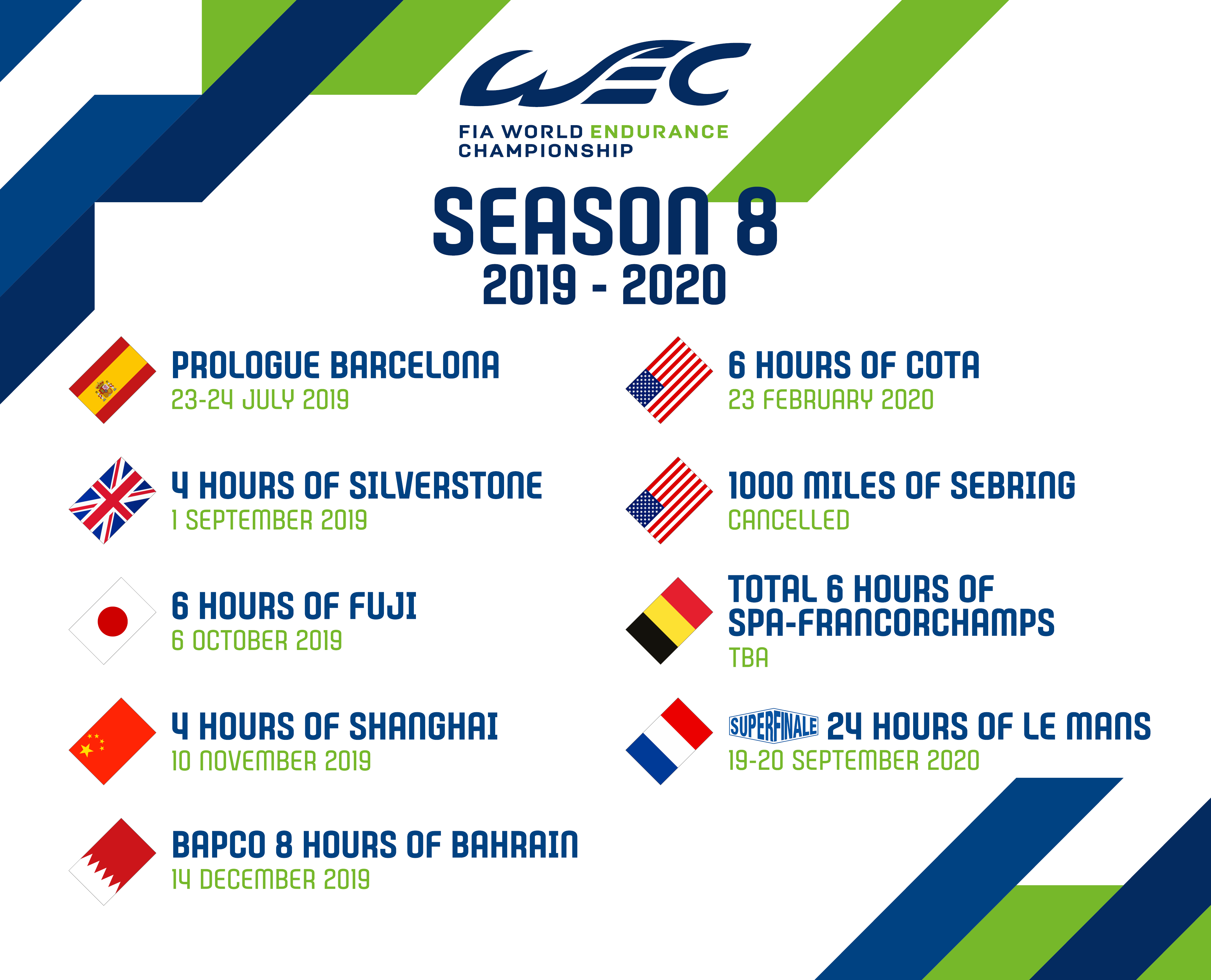 Calendar Fia World Endurance Championship